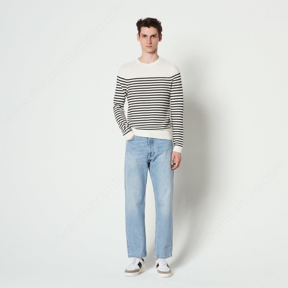 SANDRO PARIS NWT SAILOR CREWNECK TEE SZ XL - Picture 1 of 4